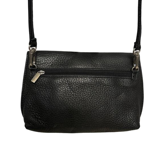 Fossil Black Pebbled Leather Crossbody Small Keyhole Lock - Picture 3 of 6